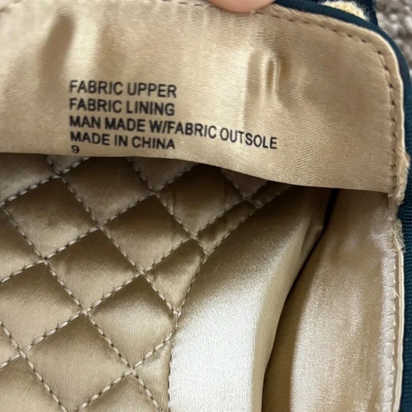 Sale!!! Birdies Women’s Azure Velvet Loafers with Floral Embroidery Size 9 - Picture 8 of 10